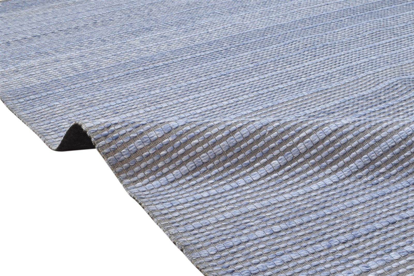 Wool Grey Rug 5' X 7' Modern Jacquard Loom Scandinavian Striped Room Size Carpet 7864164122773