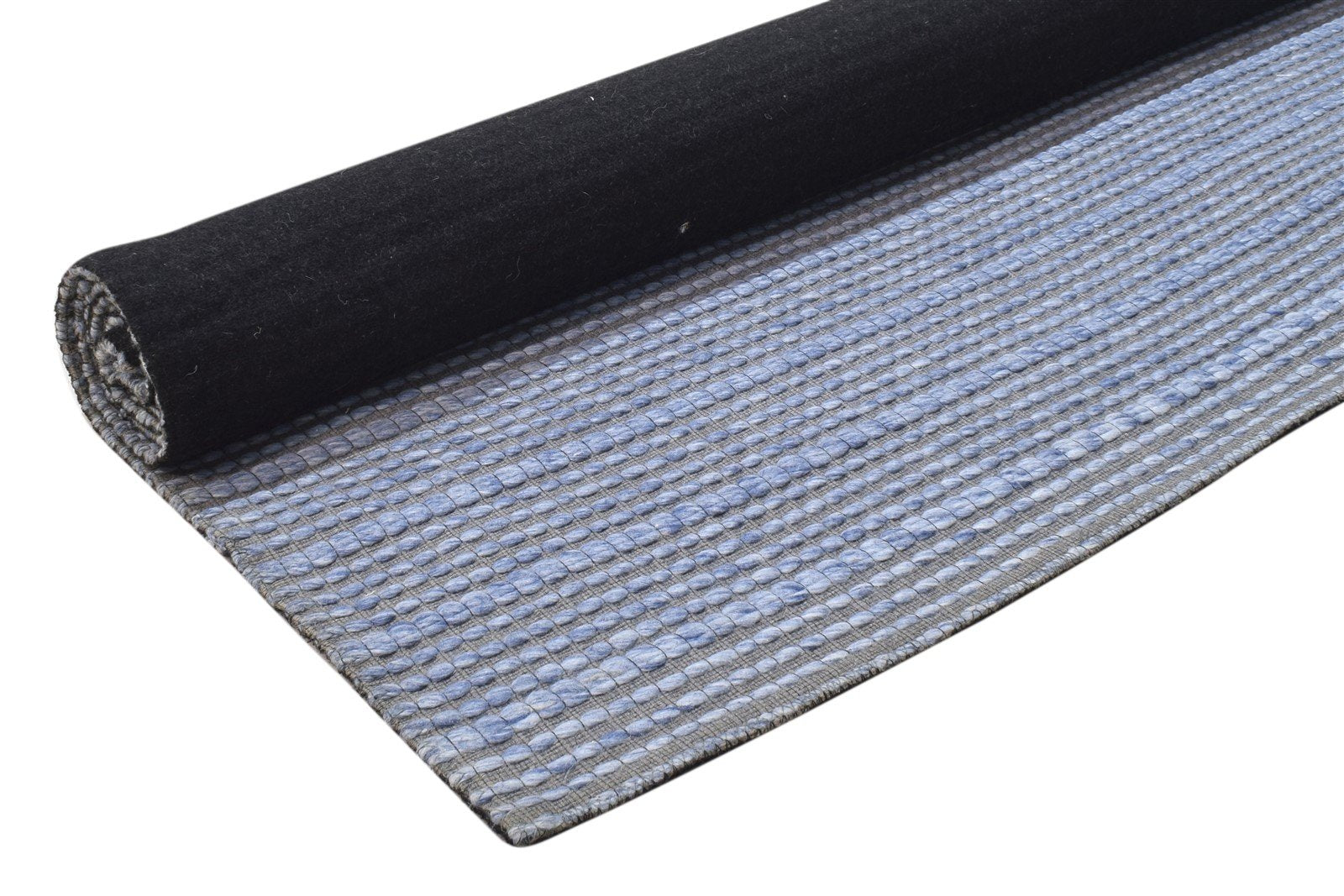 Wool Grey Rug 5' X 7' Modern Jacquard Loom Scandinavian Striped Room Size Carpet 7864164122773