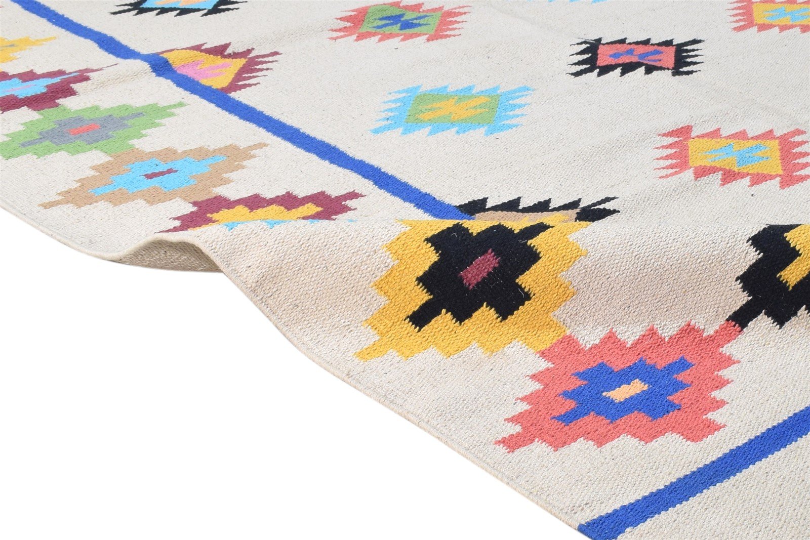 Wool Grey Rug 5' X 8' Modern Dhurrie Bohemian Geometric Room Size Carpet 7865193300117