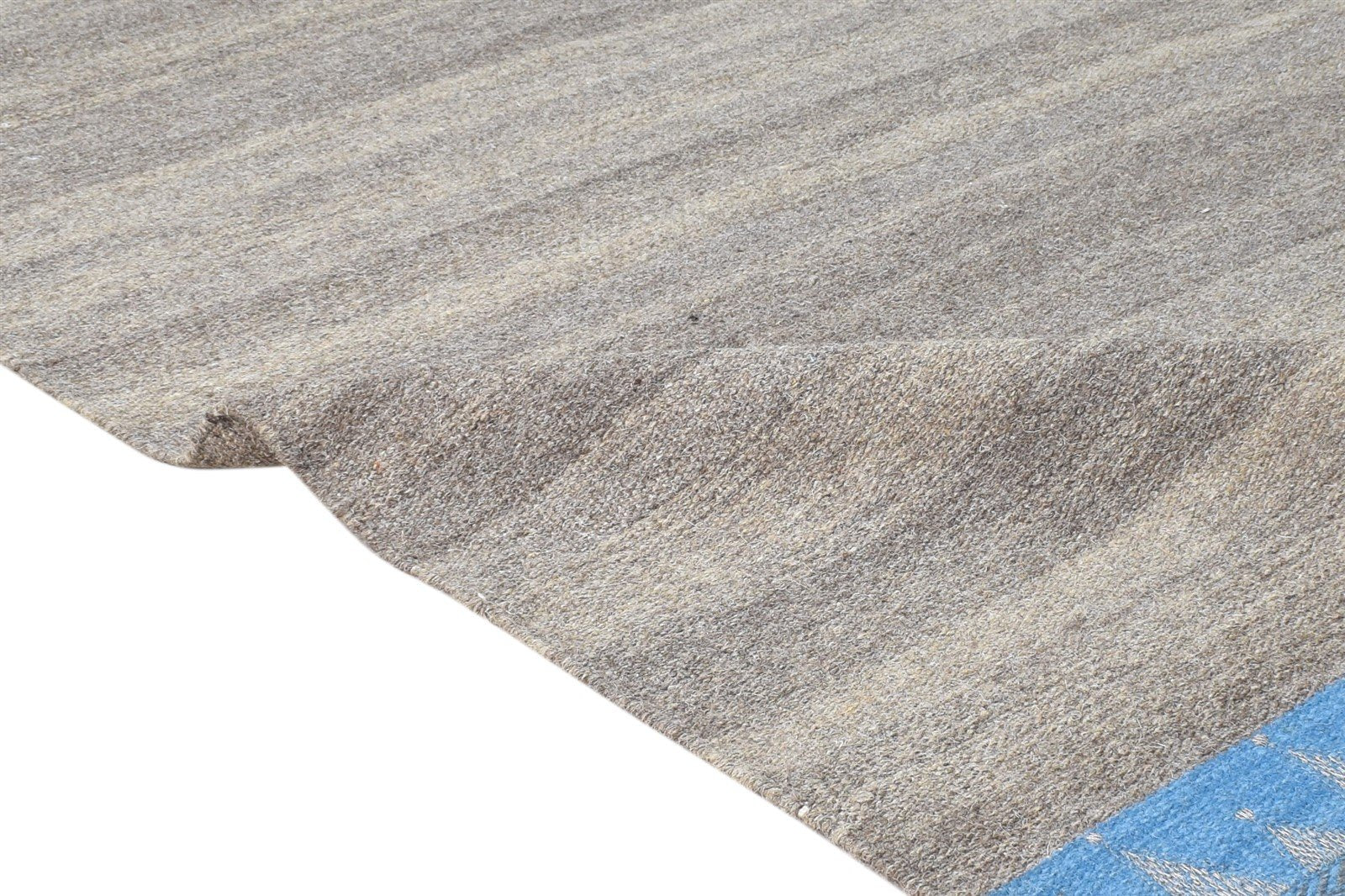 Wool Grey Rug 5' X 8' Modern Dhurrie Scandinavian Striped Room Size Carpet 7865195593877