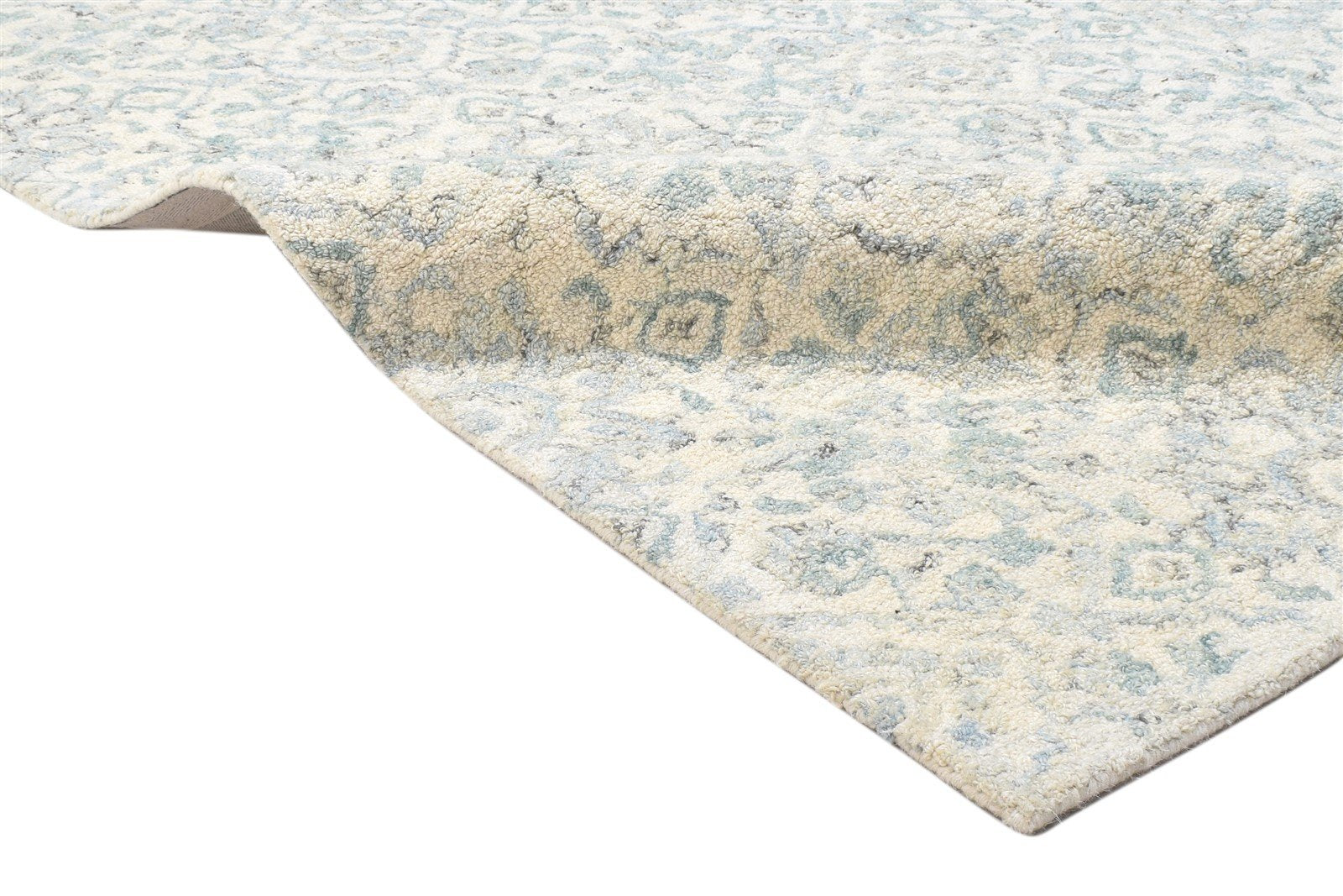 Wool Grey Rug 5' X 8' Modern Hand Tufted French Floral Room Size Carpet 7864093966485