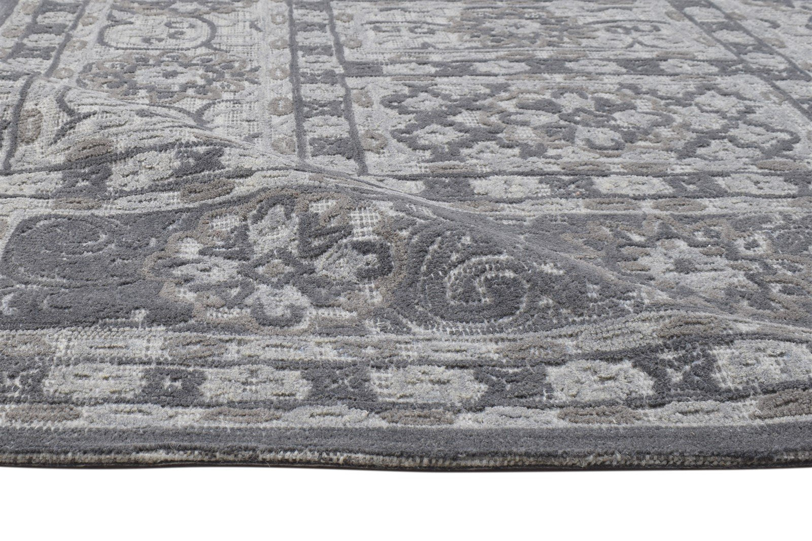 Wool Grey Rug 5' X 8' Modern Hand Tufted Kazak Oriental Room Size Carpet 7864094523541