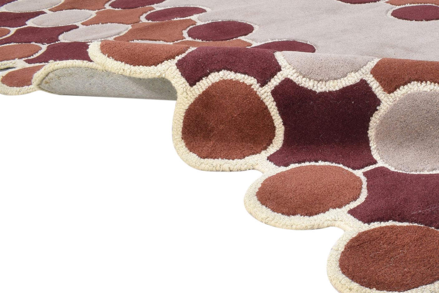 Wool Grey Rug 5' X 8' Modern Hand Tufted Scandinavian Abstract Room Size Carpet 7865009373333