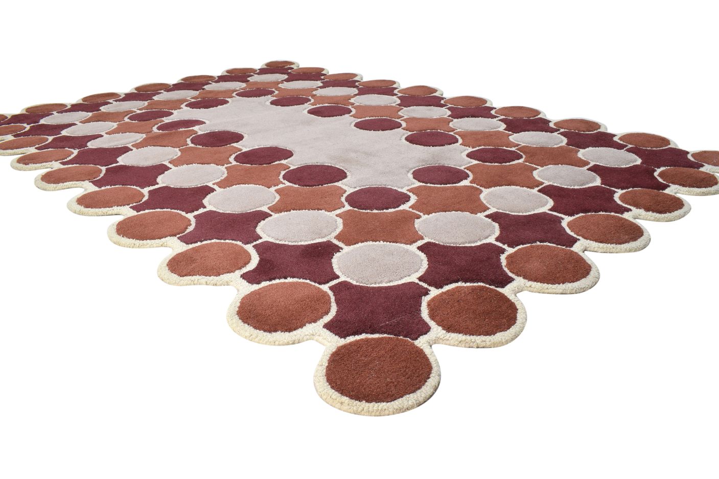 Wool Grey Rug 5' X 8' Modern Hand Tufted Scandinavian Abstract Room Size Carpet 7865009373333