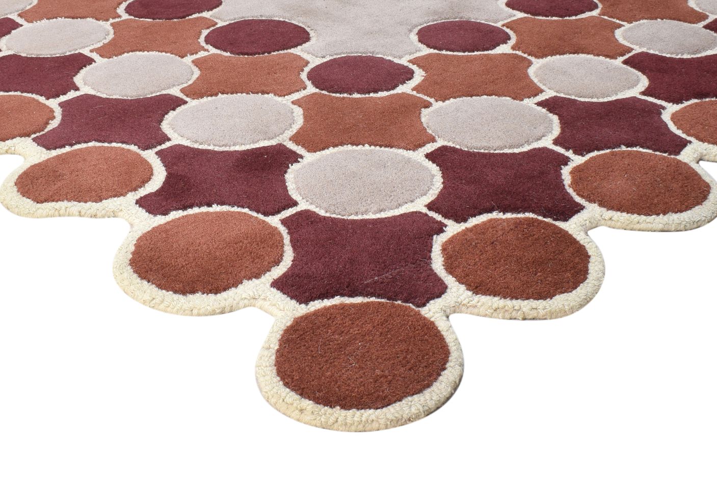 Wool Grey Rug 5' X 8' Modern Hand Tufted Scandinavian Abstract Room Size Carpet 7865009373333