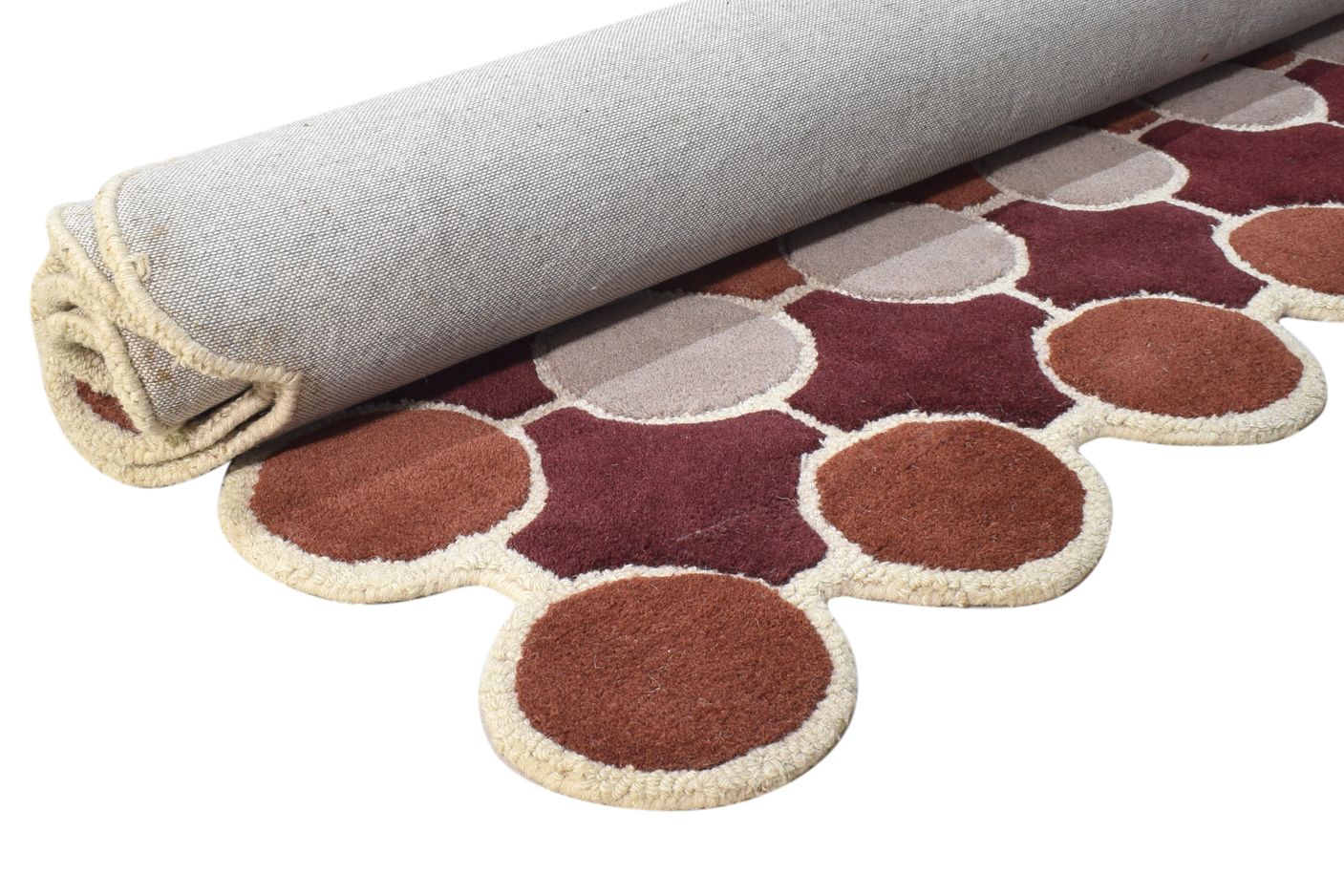 Wool Grey Rug 5' X 8' Modern Hand Tufted Scandinavian Abstract Room Size Carpet 7865009373333