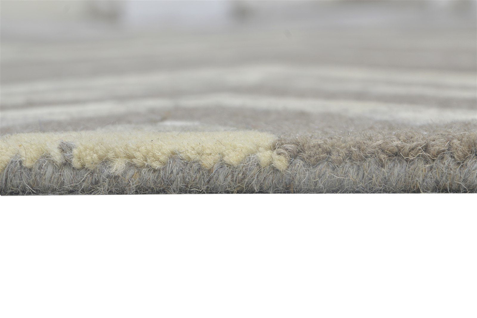 Wool Grey Rug 5' X 8' Modern Hand Tufted Scandinavian Chevron Room Size Carpet 7864283037845
