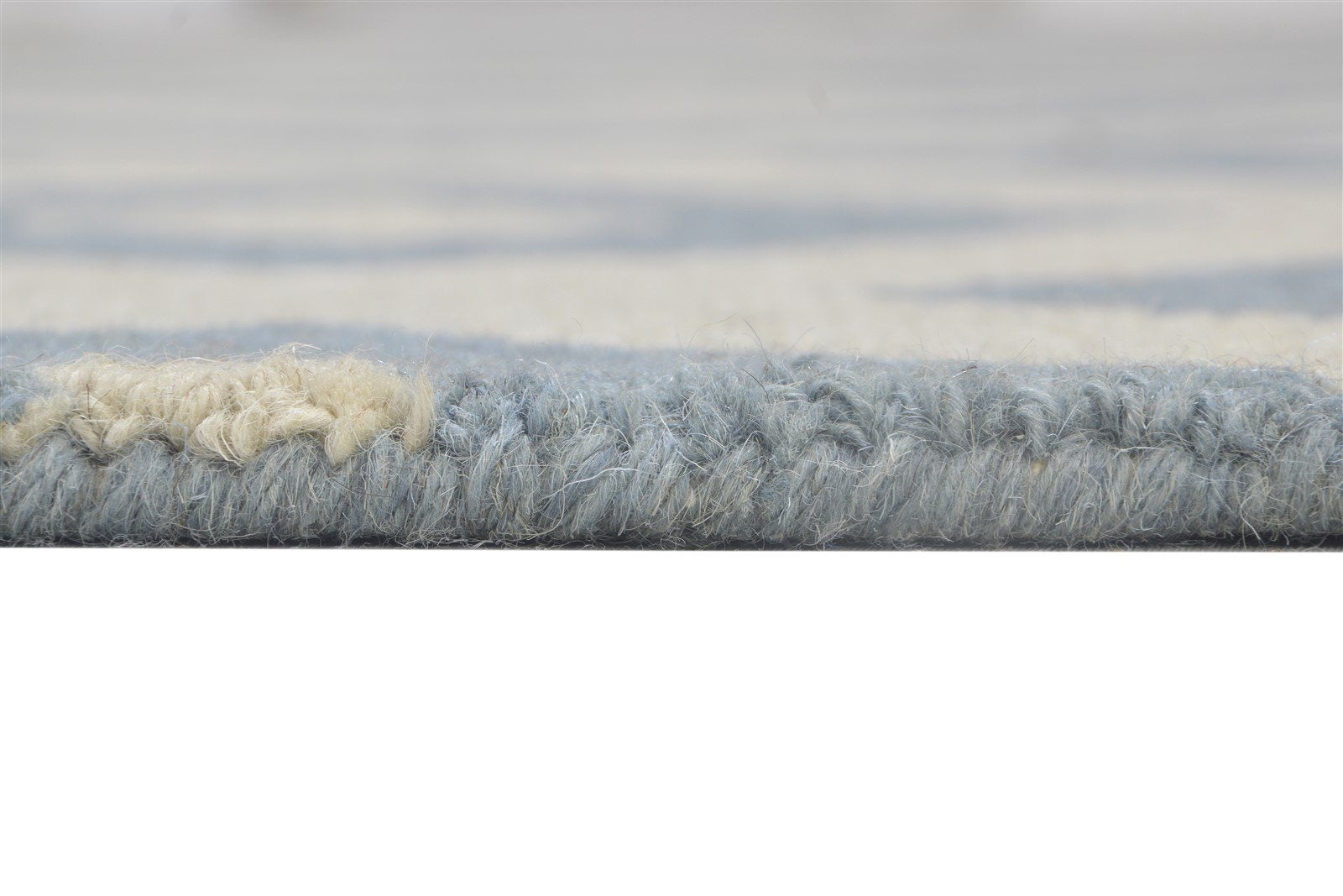 Wool Grey Rug 5' X 8' Modern Hand Tufted Scandinavian Geometric Room Size Carpet 7864249319573