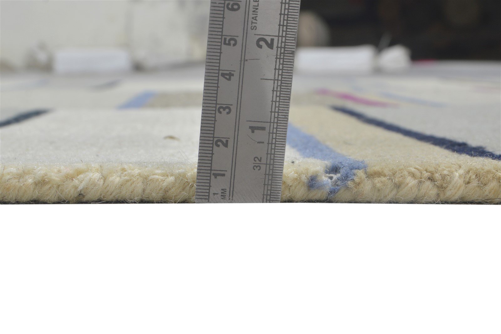 Wool Grey Rug 5' X 8' Modern Hand Tufted Scandinavian Striped Room Size Carpet 7864277368981