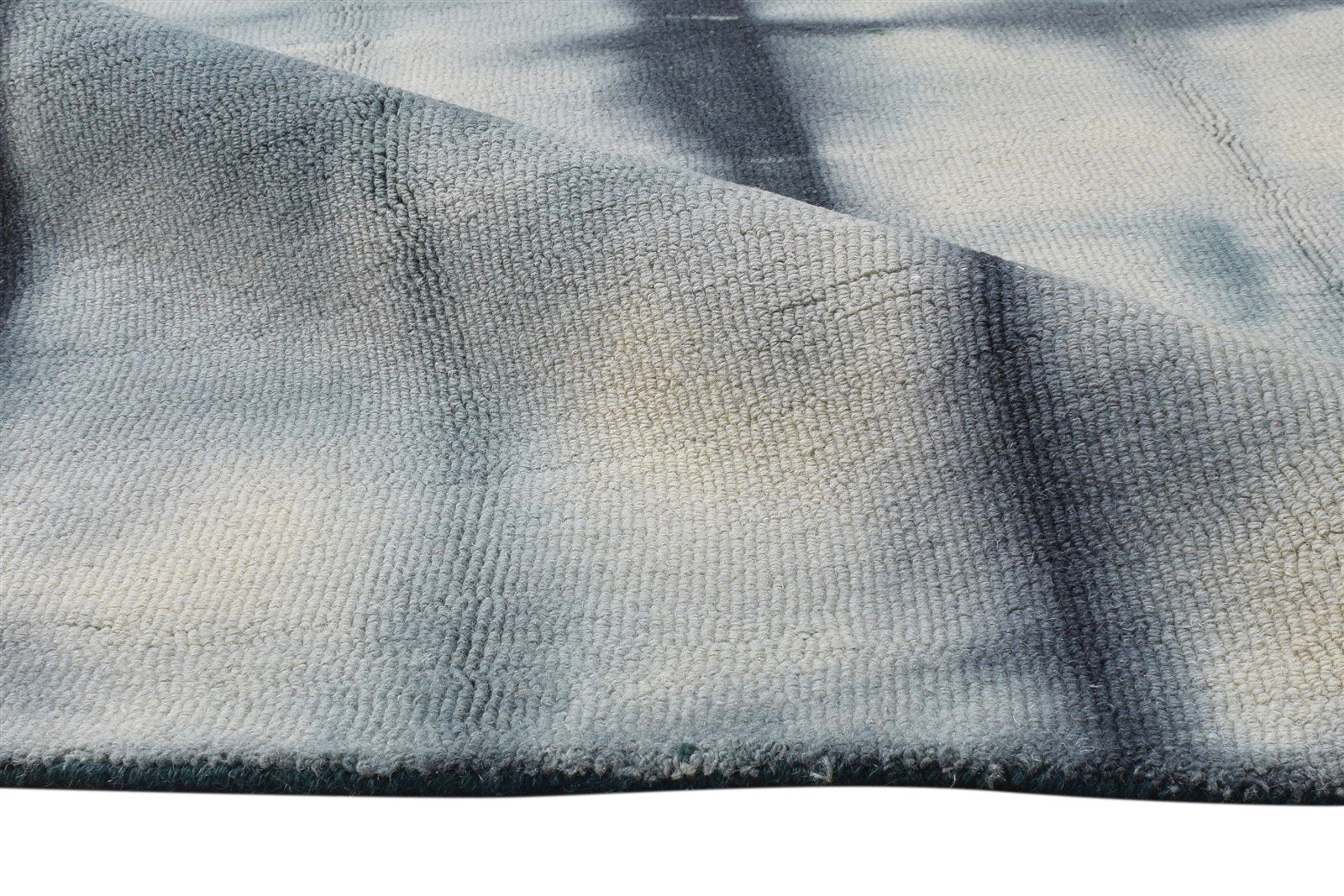 Elane Wool Grey Rug 5' X 8' Modern Hand Tufted Shibori Tie Dye 7865174589589