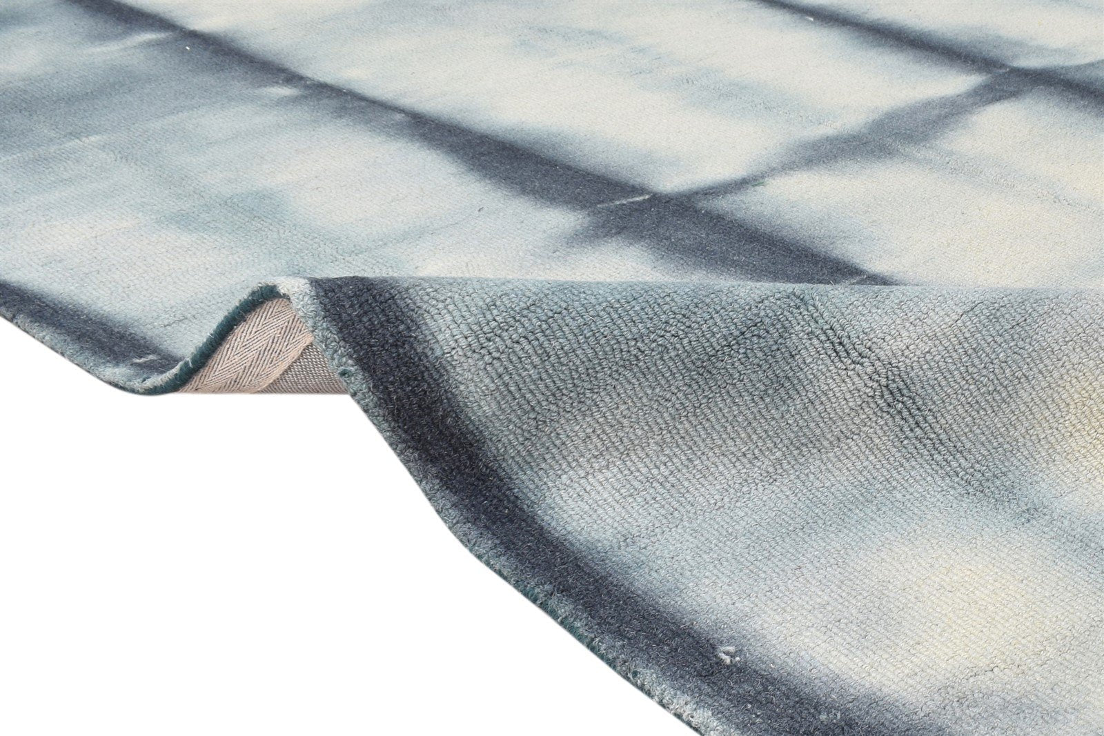 Elane Wool Grey Rug 5' X 8' Modern Hand Tufted Shibori Tie Dye 7865174589589