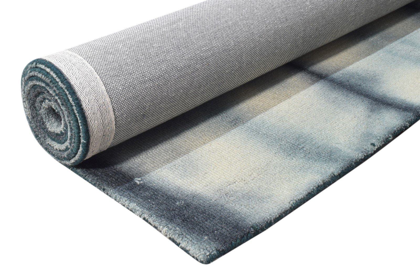 Elane Wool Grey Rug 5' X 8' Modern Hand Tufted Shibori Tie Dye 7865174589589