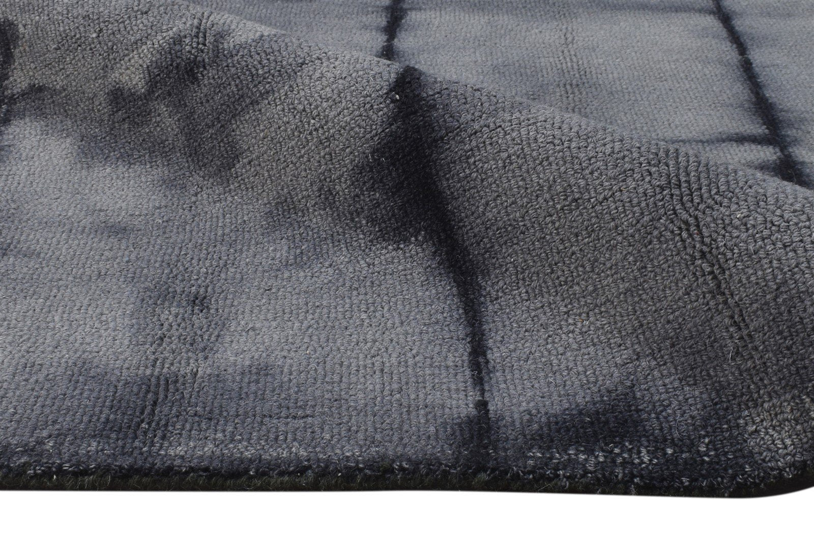 Wool Grey Rug 5' X 8' Modern Hand Tufted Shibori Tie Dye Room Size Carpet 7865200443541