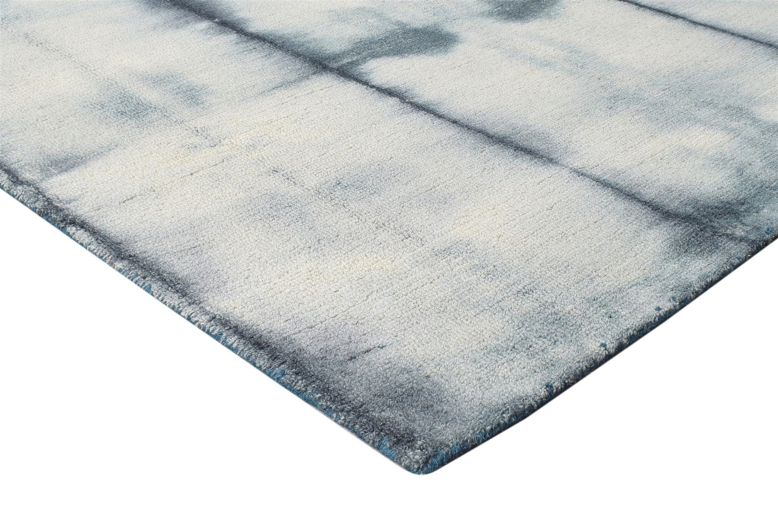 Wool Grey Rug 5' X 8' Modern Hand Tufted Shibori Tie Dye Room Size Carpet 7865174229141