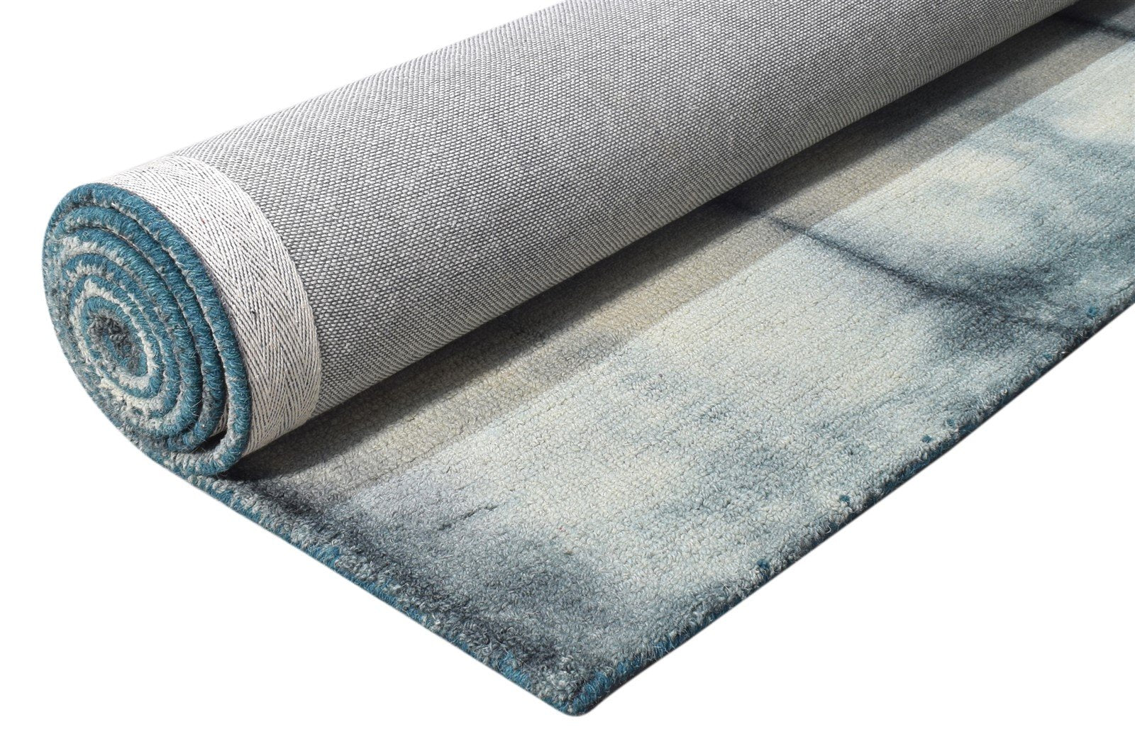 Wool Grey Rug 5' X 8' Modern Hand Tufted Shibori Tie Dye Room Size Carpet 7865174229141