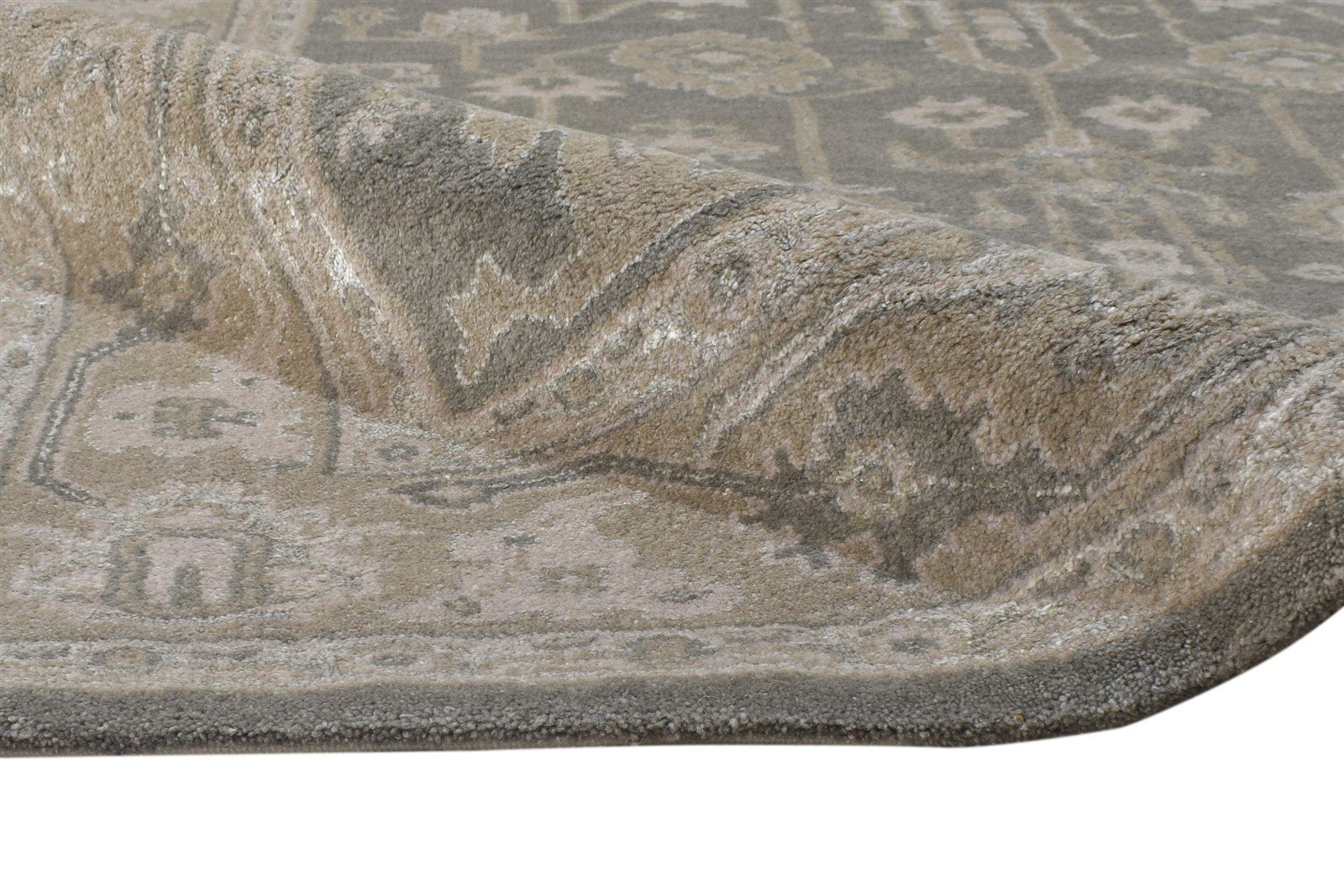Wool Grey Rug 5' X 8' Persian Hand Knotted Kashan Oriental Room Size Carpet 7864796348565