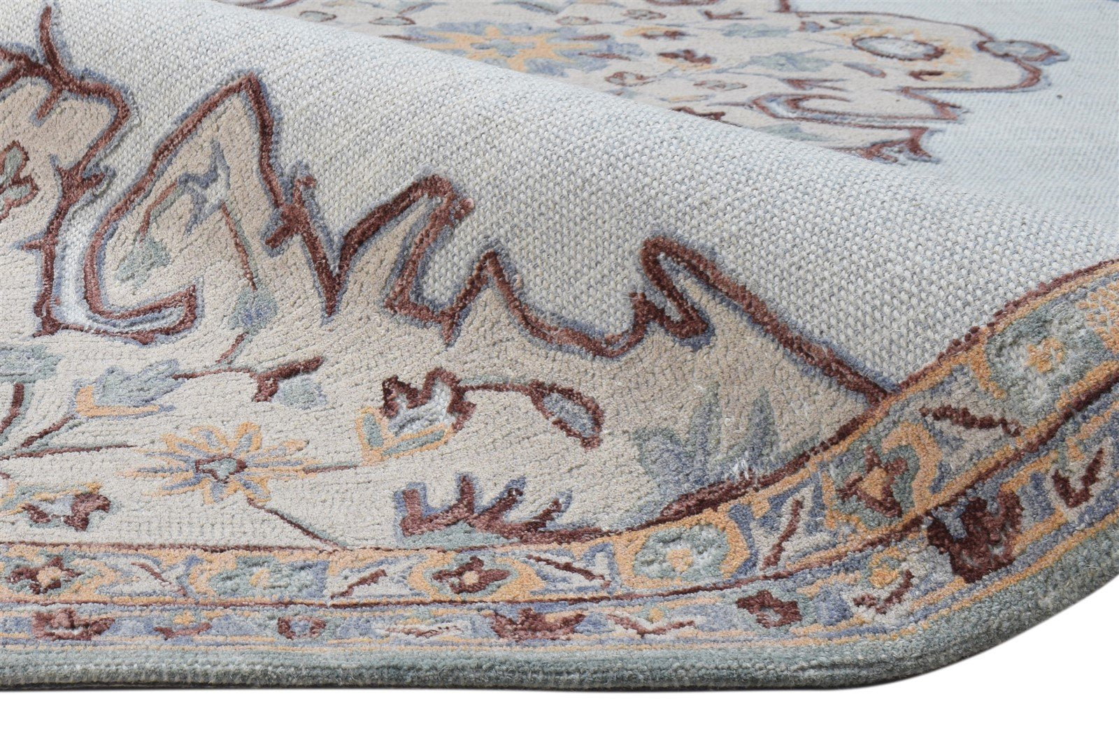 Wool Grey Rug 5' X 8' Persian Hand Tufted Aubusson Oriental Room Size Carpet 7864094261397