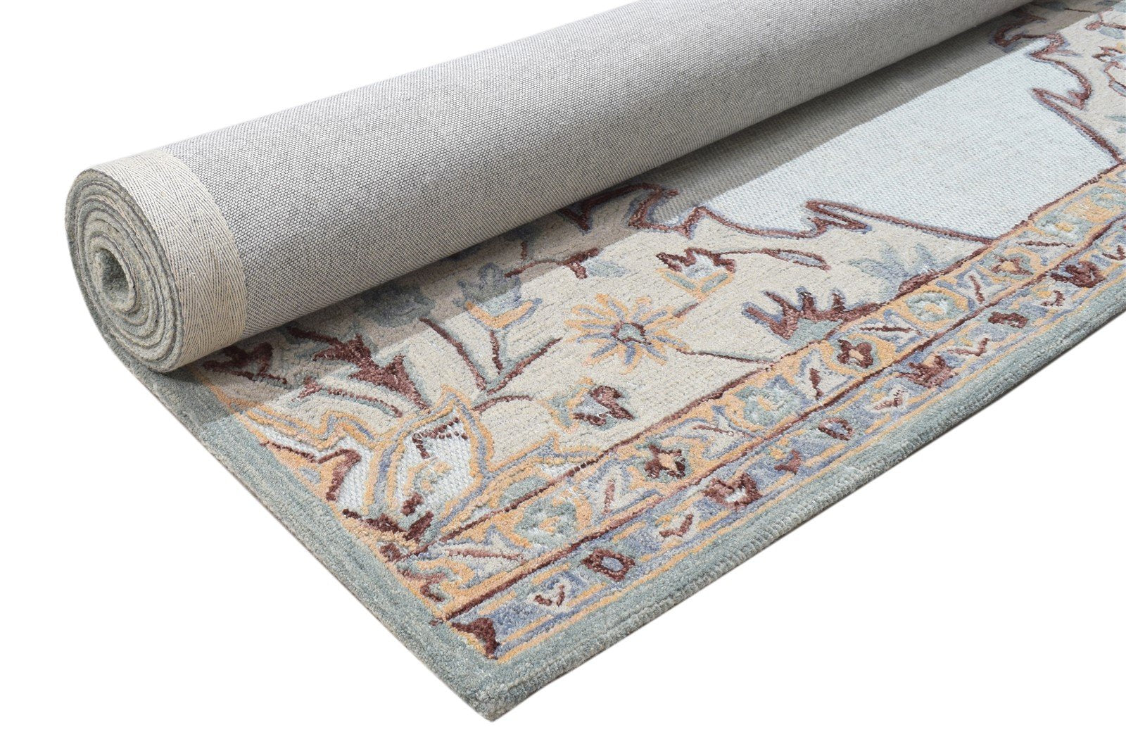 Wool Grey Rug 5' X 8' Persian Hand Tufted Aubusson Oriental Room Size Carpet 7864094261397