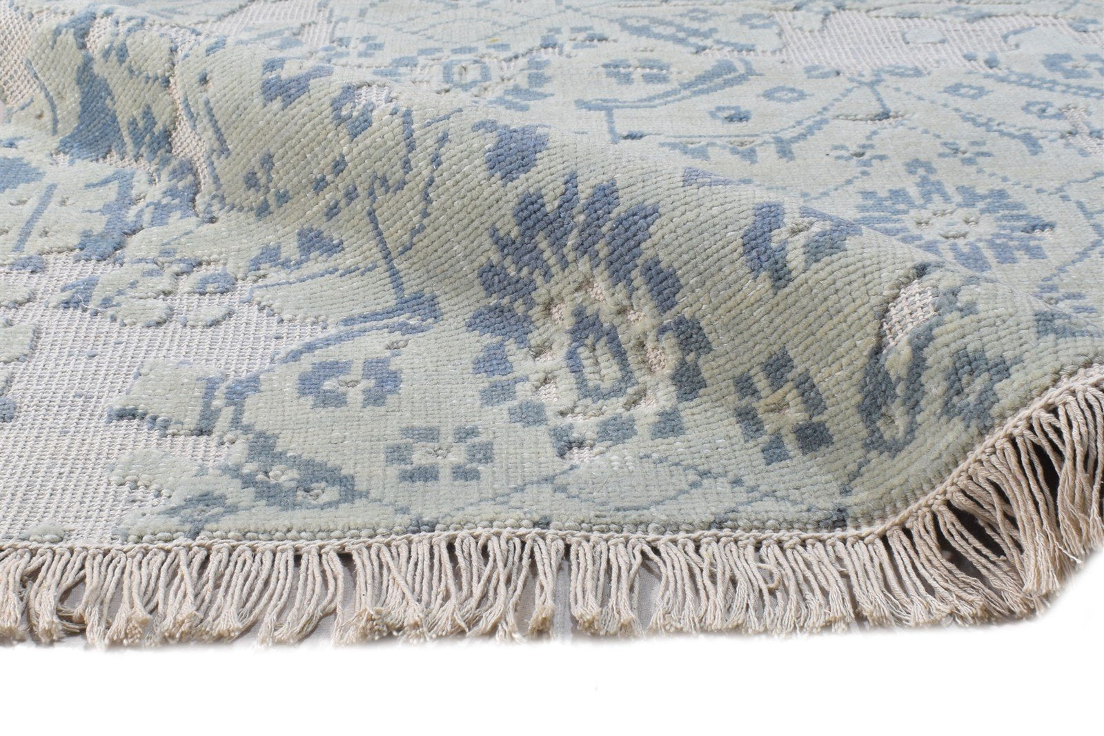 Wool Grey Rug 5X8 Transitional Hand Knotted Oriental Abstract Room Size Carpet 7864416567445