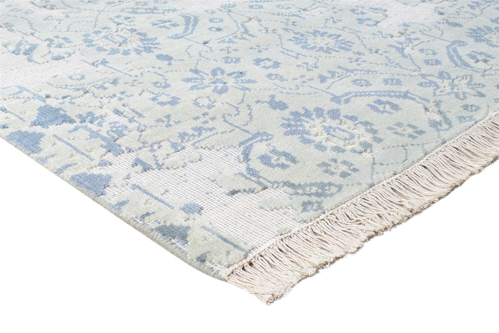 Wool Grey Rug 5X8 Transitional Hand Knotted Oriental Abstract Room Size Carpet 7864416567445