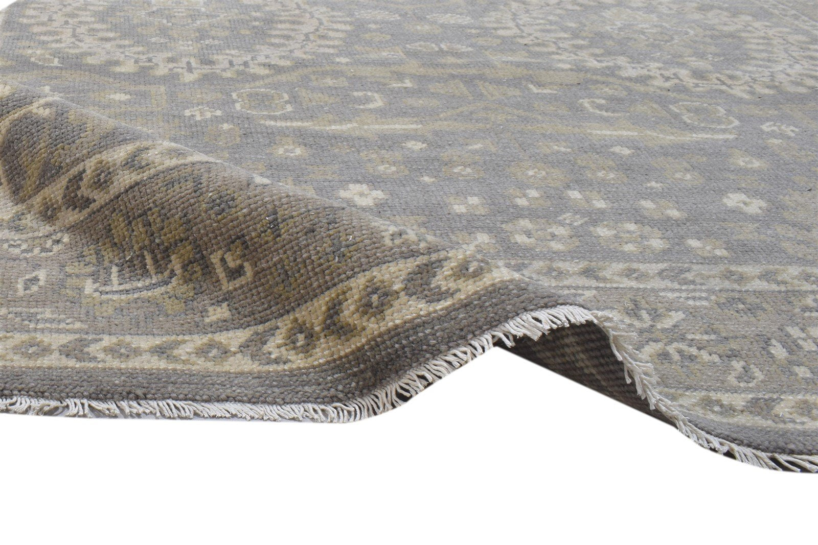 Wool Grey Rug 6' X 8' Persian Hand Knotted Oushak Oriental Room Size Carpet 7864104026261