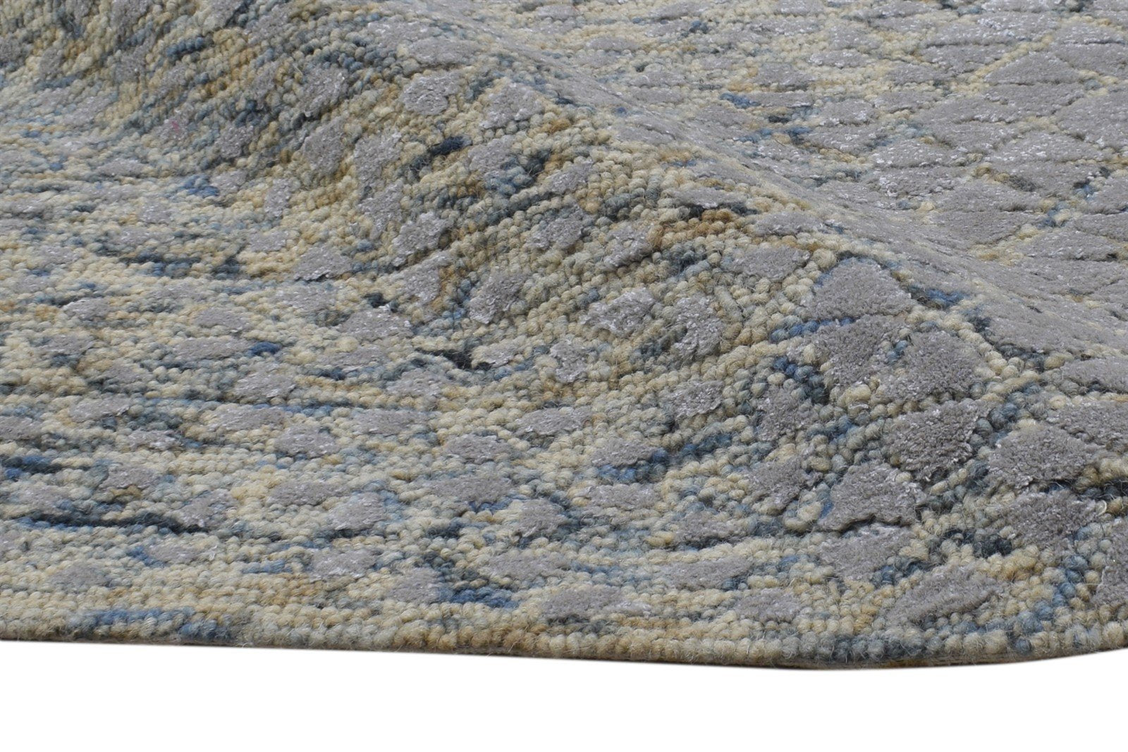 Wool Grey Rug 6' X 9' Modern Hand Tufted Indian Abstract Room Size Carpet 7864816009365