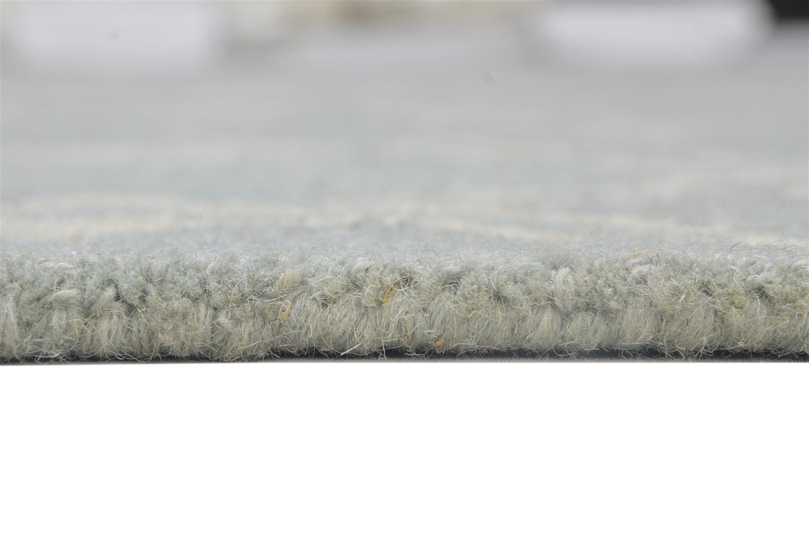 Wool Grey Rug 6' X 9' Modern Hand Tufted Moroccan Scroll Tile Room Size Carpet 7864117231765