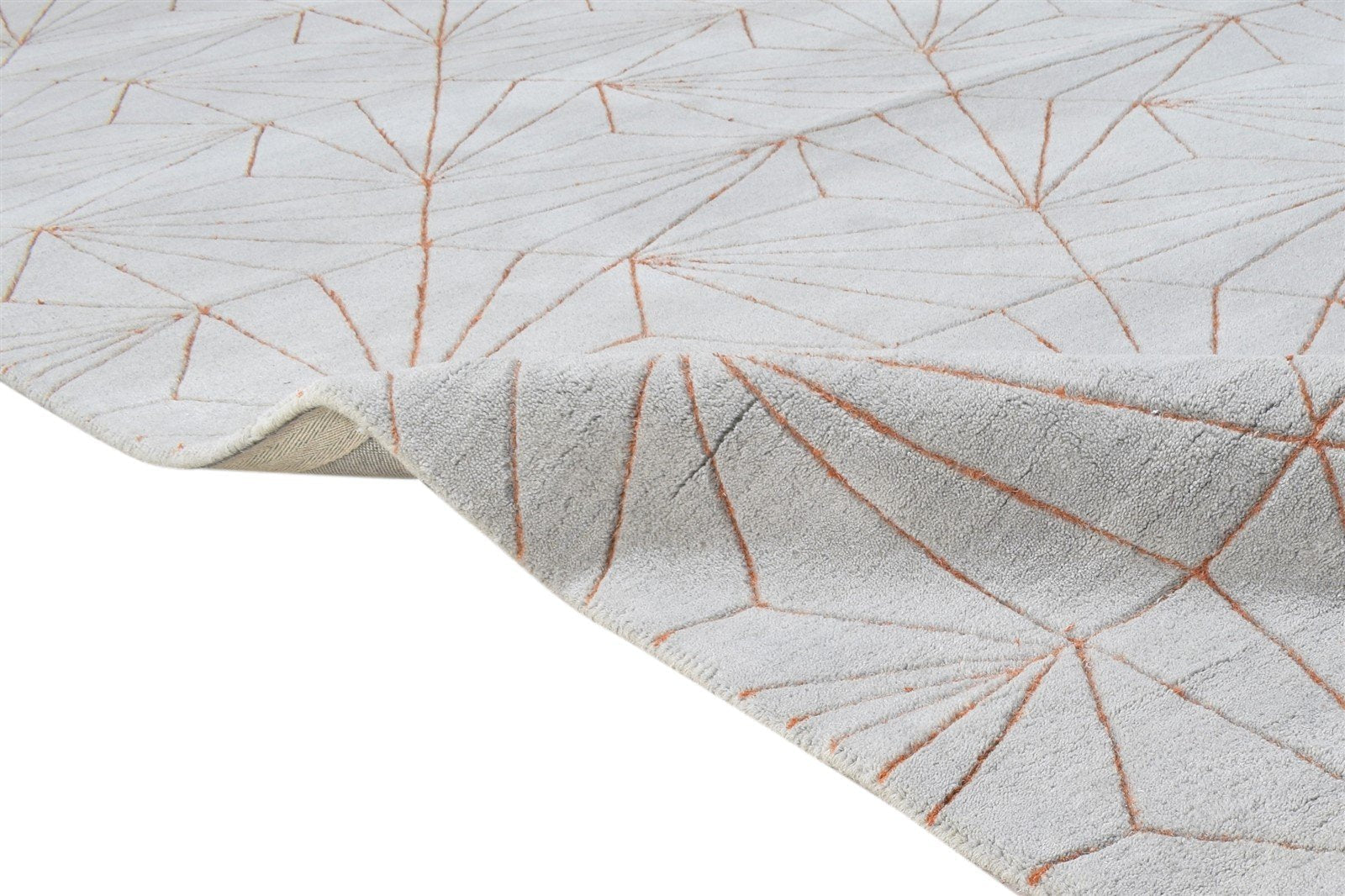 Wool Grey Rug 6' X 9' Modern Hand Tufted Scandinavian Geometric Room Size Carpet 7865145458837