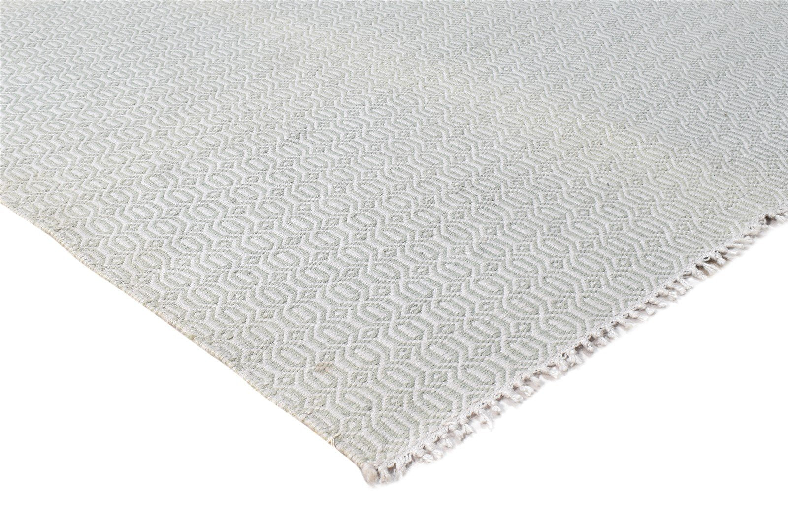 Wool Grey Rug 8' X 10' Modern Dhurrie Scandinavian Nordic Large Carpet 7865187238037