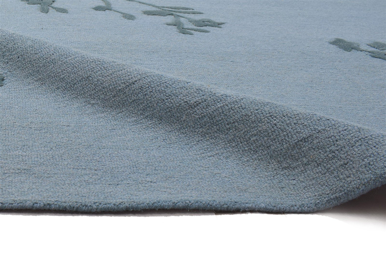 Wool Grey Rug 8' X 10' Modern Hand Tufted French Floral Large Carpet 7864116314261