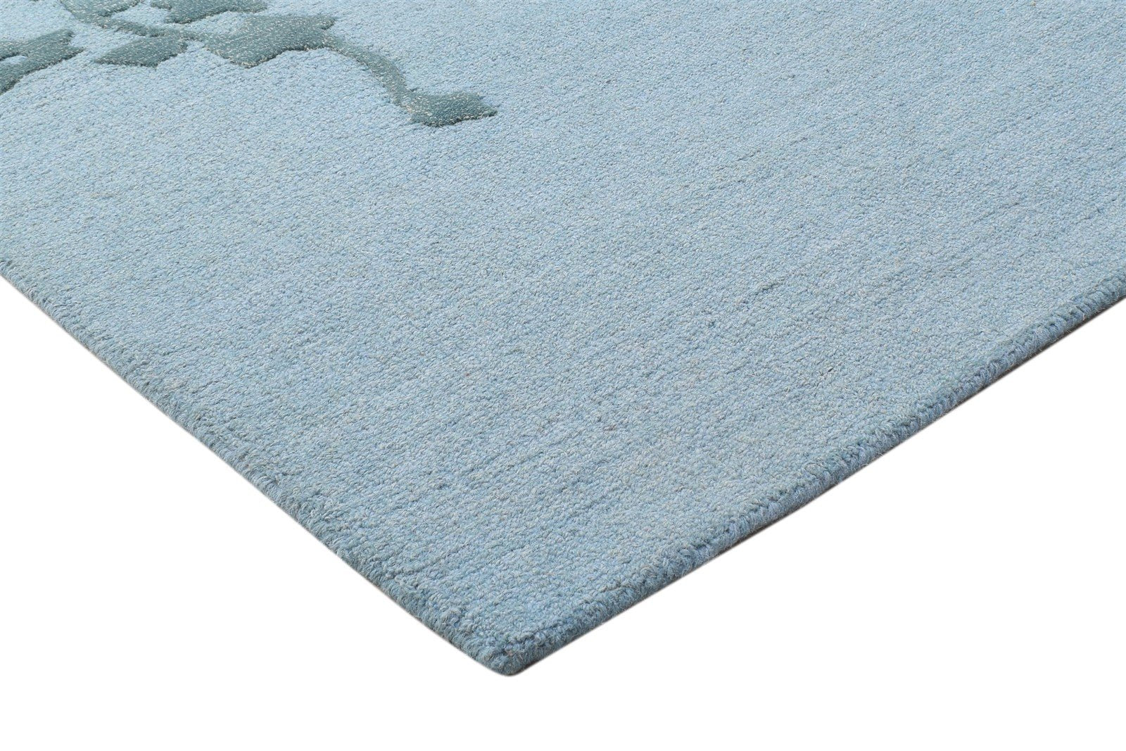 Wool Grey Rug 8' X 10' Modern Hand Tufted French Floral Large Carpet 7864116314261