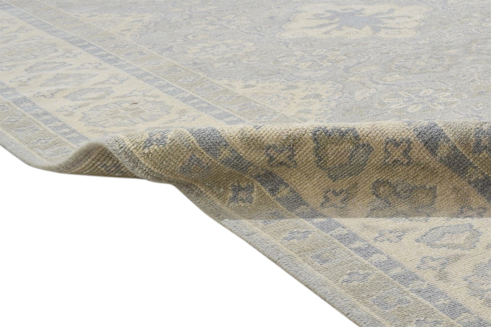 Wool Grey Rug 8' X 10' Persian Hand Knotted Oushak Oriental Large Carpet 7864322195605
