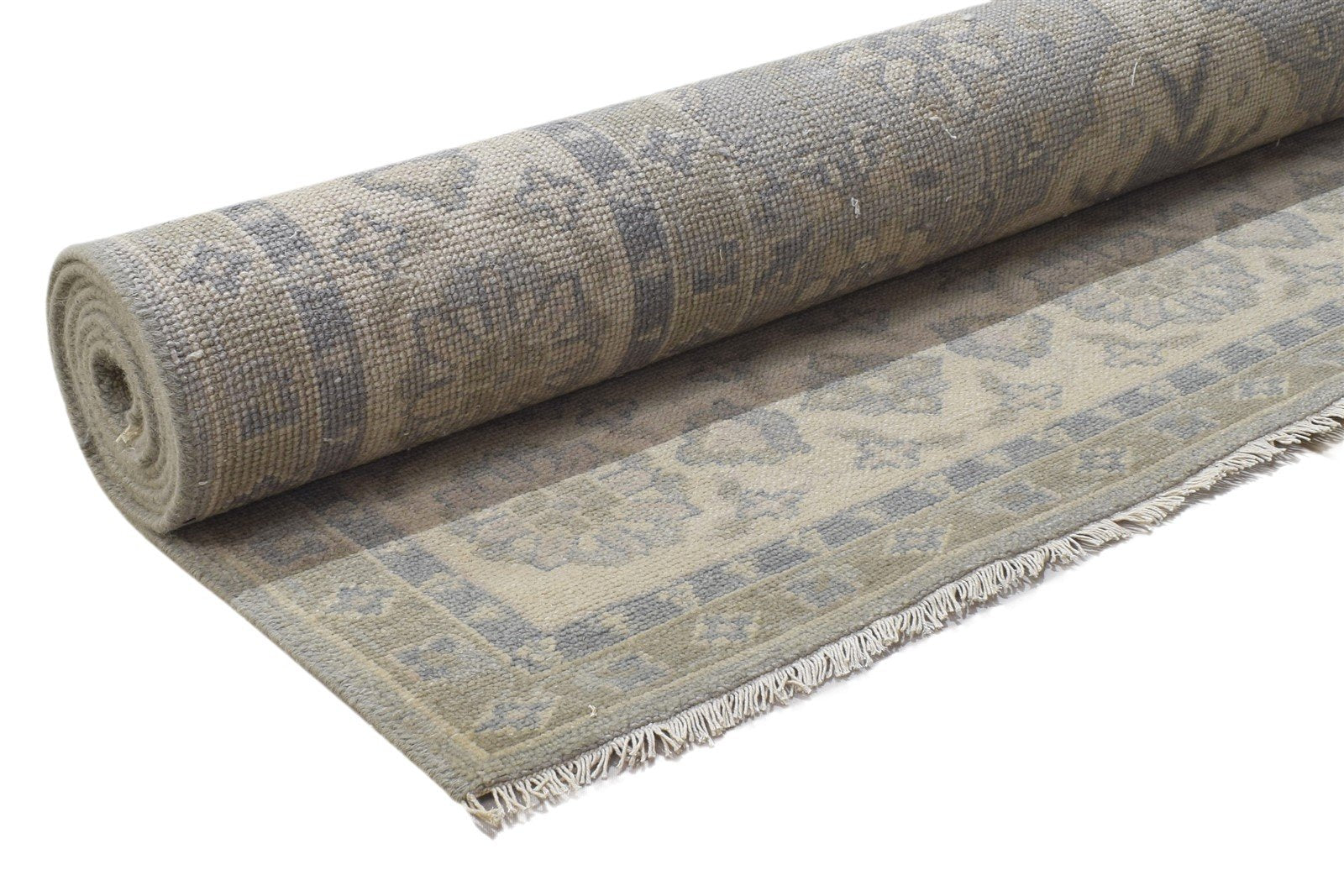 Wool Grey Rug 8' X 10' Persian Hand Knotted Oushak Oriental Large Carpet 7864322195605