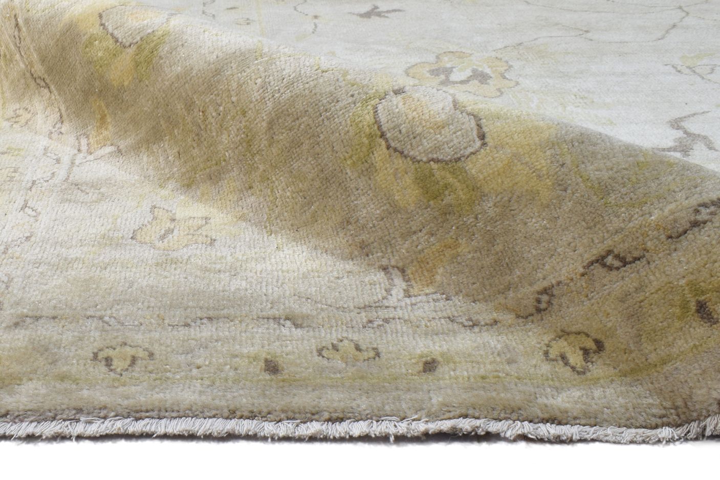 Wool Grey Rug 9' X 13' Persian Hand Knotted Oushak Oriental Extra Large Carpet 7865010520213