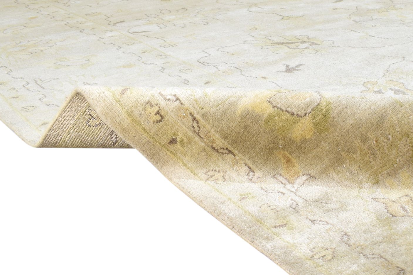 Wool Grey Rug 9' X 13' Persian Hand Knotted Oushak Oriental Extra Large Carpet 7865010520213