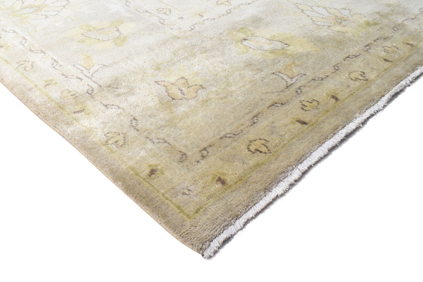 Wool Grey Rug 9' X 13' Persian Hand Knotted Oushak Oriental Extra Large Carpet 7865010520213