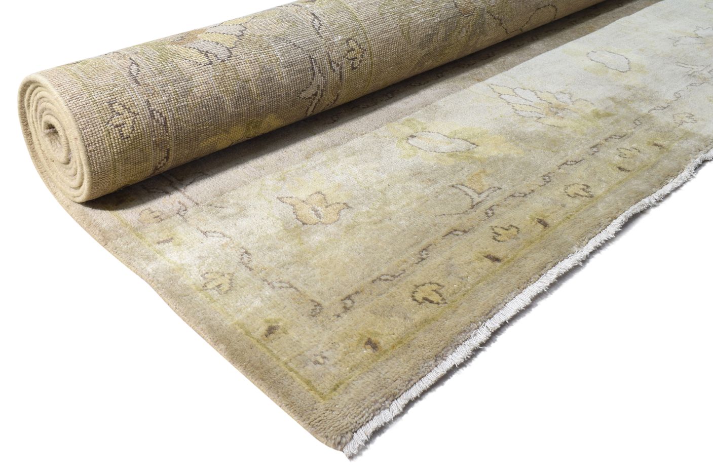 Wool Grey Rug 9' X 13' Persian Hand Knotted Oushak Oriental Extra Large Carpet 7865010520213