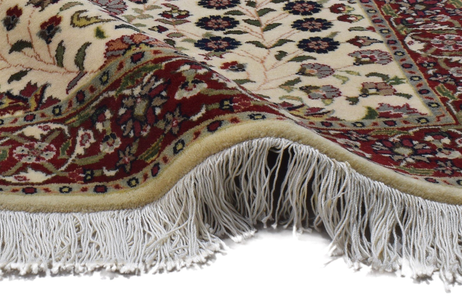 Wool Ivory Rug 3' X 8' Persian Hand Knotted Heriz-Indian Oriental Small Runner 7864089444501