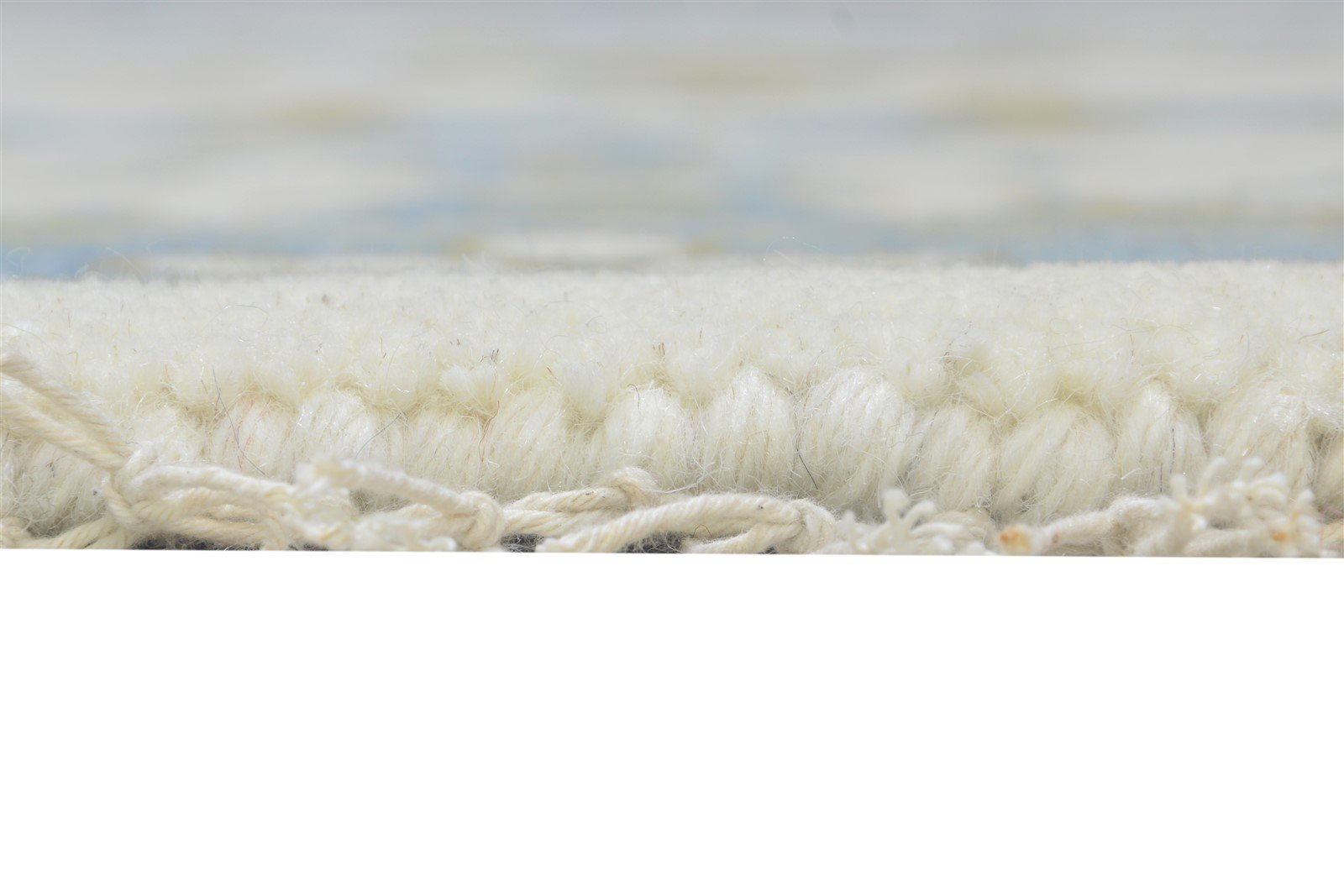 Wool Ivory Rug 4' X 4' Persian Hand Knotted Oushak Oriental Room Size Round 7864835702933