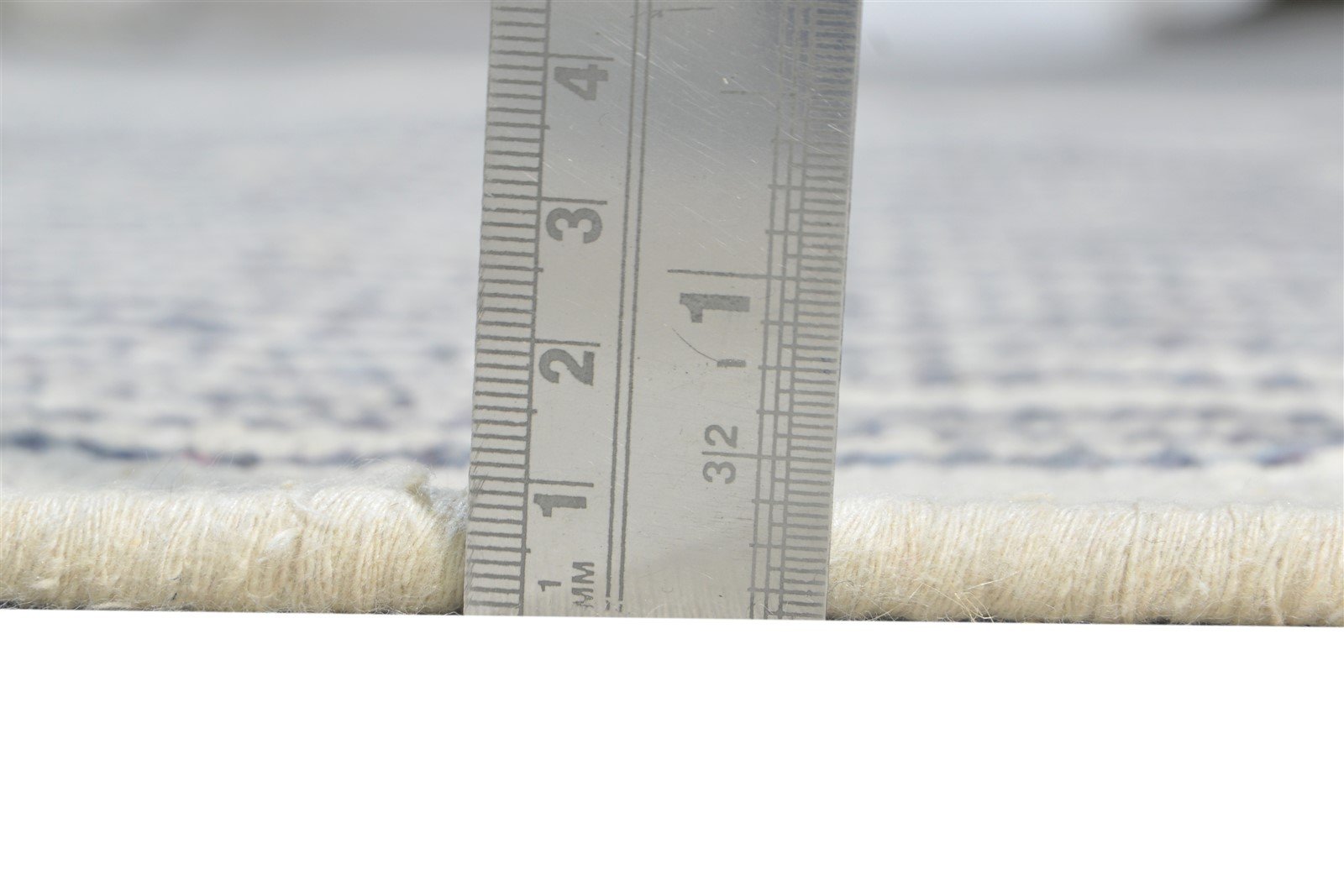 Wool Ivory Rug 4' X 5' Modern Dhurrie Scandinavian Abstract Room Size Carpet 7865139331221