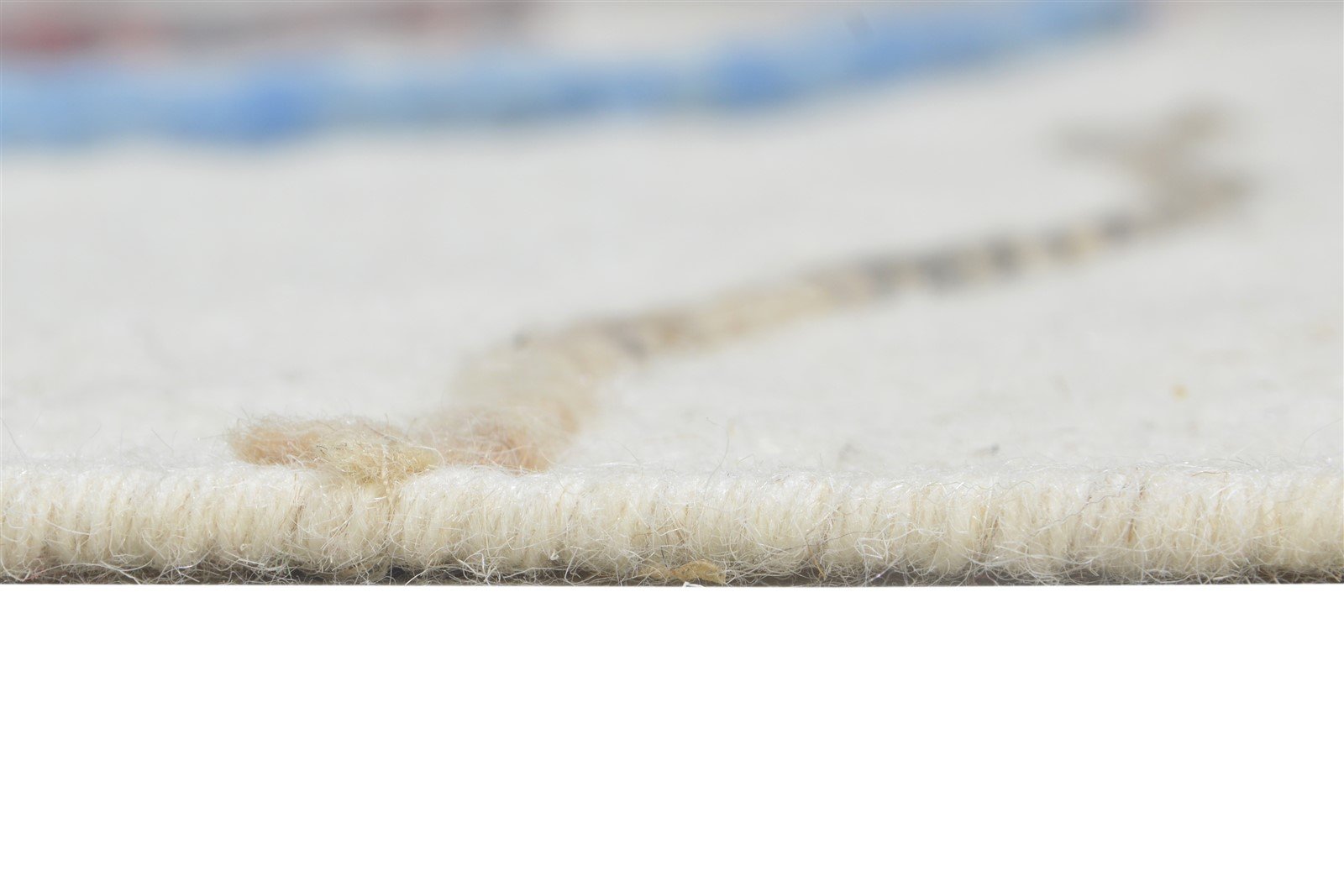 Wool Ivory Rug 4' X 6' Modern Hand Woven Scandinavian Abstract Room Size Carpet 7865004753045
