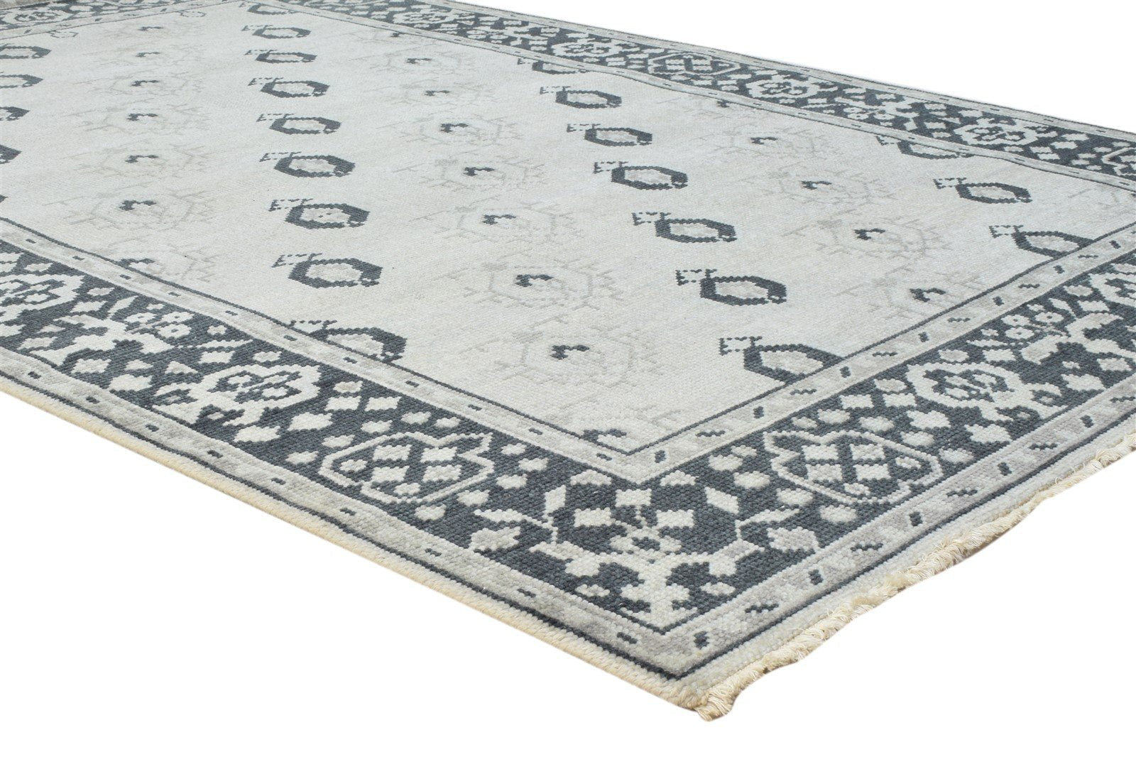 Wool Ivory Rug 5' X 7' Persian Hand Knotted Bokhara Oriental Room Size Carpet 7864083218581