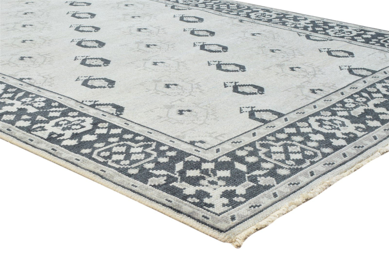 Wool Ivory Rug 5' X 7' Persian Hand Knotted Bokhara Oriental Room Size Carpet 7864083218581