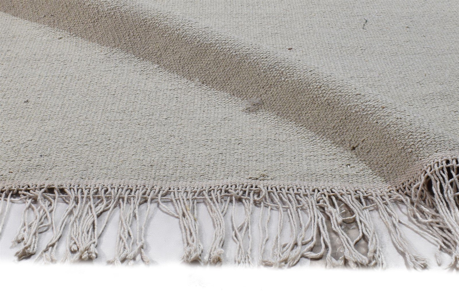 Wool Ivory Rug 5' X 8' Modern Dhurrie Scandinavian Solid Room Size Carpet 7865170231445