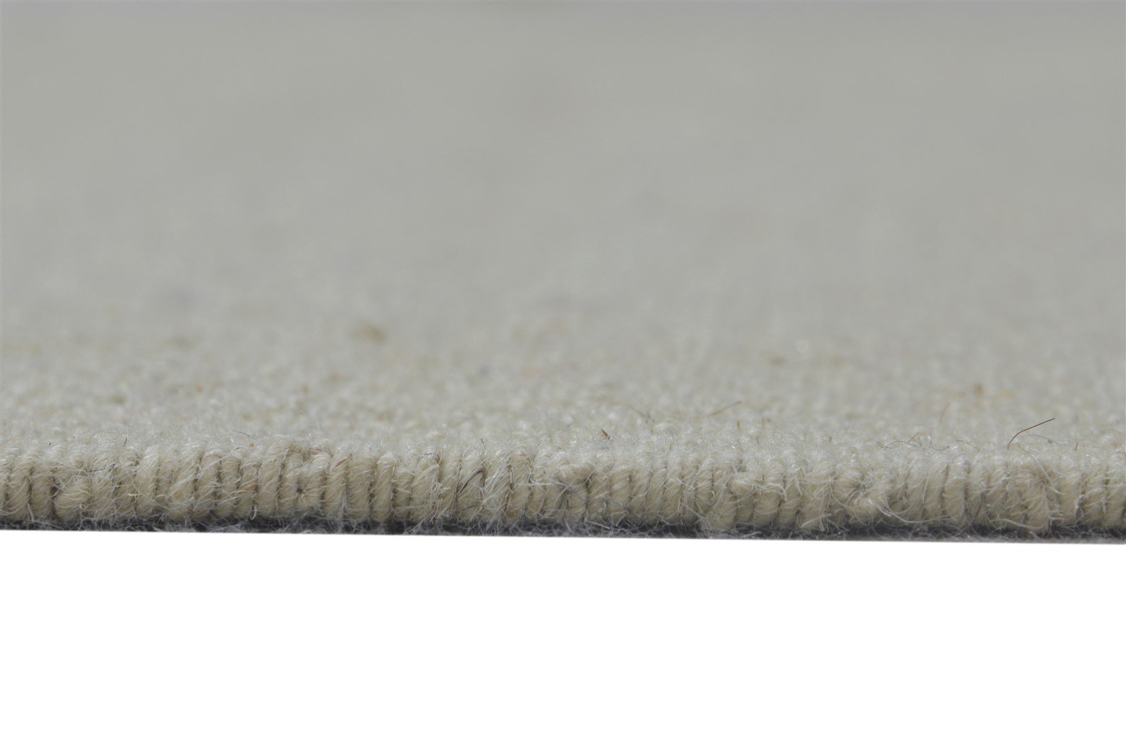 Wool Ivory Rug 5' X 8' Modern Dhurrie Scandinavian Solid Room Size Carpet 7865170231445