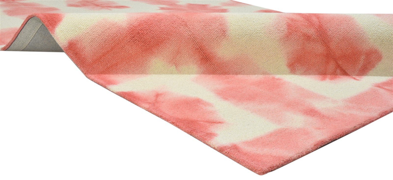 Wool Ivory Rug 5' X 8' Modern Hand Tufted Tie Dye Shibori 5'0"X8'0" Carpet 7860684685461