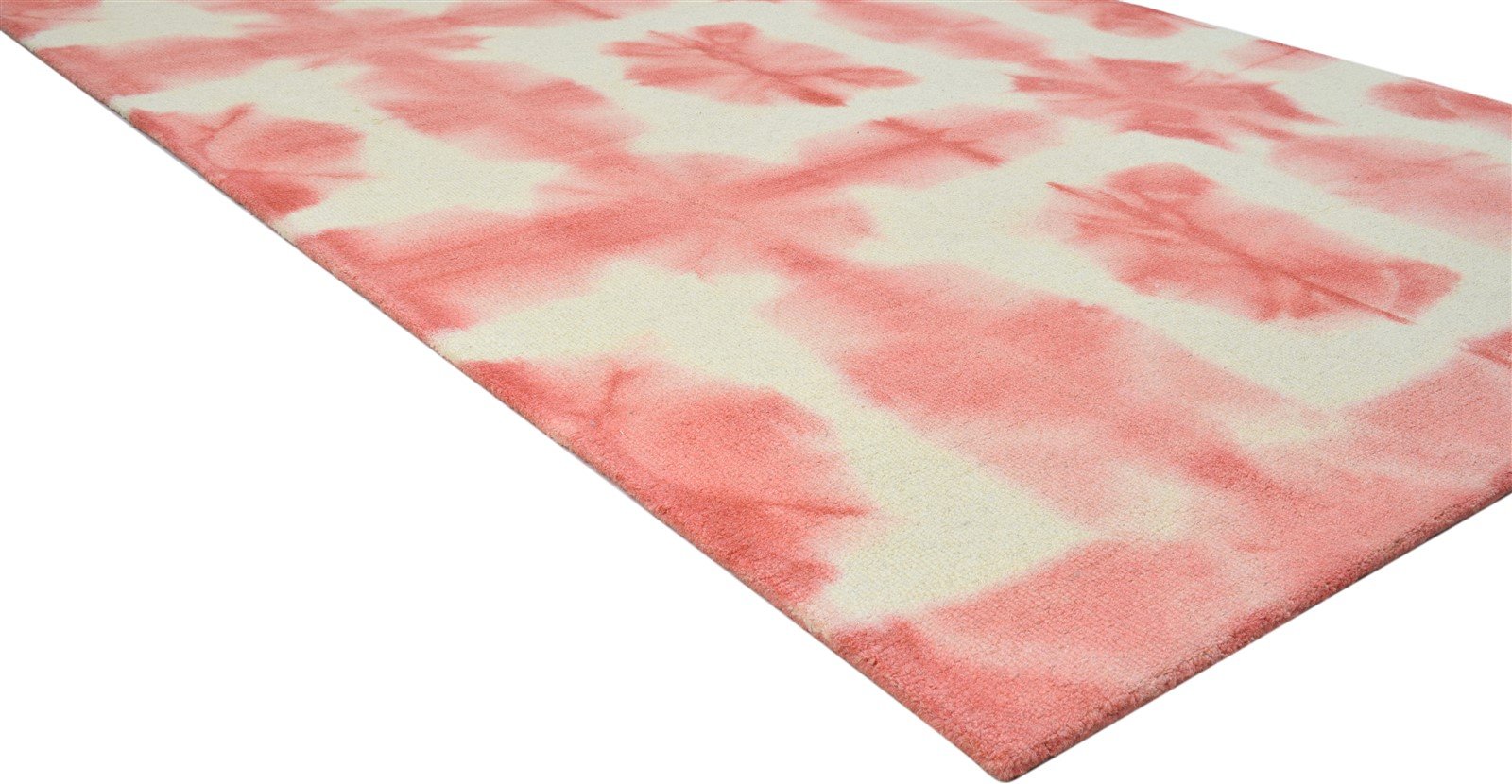 Wool Ivory Rug 5' X 8' Modern Hand Tufted Tie Dye Shibori 5'0"X8'0" Carpet 7860684685461