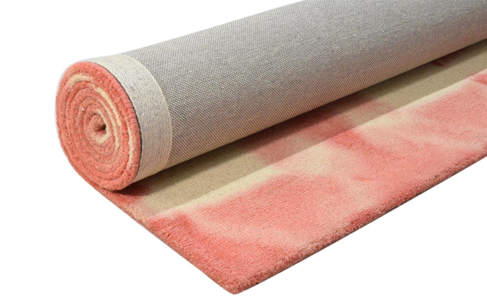 Wool Ivory Rug 5' X 8' Modern Hand Tufted Tie Dye Shibori 5'0"X8'0" Carpet 7860684685461