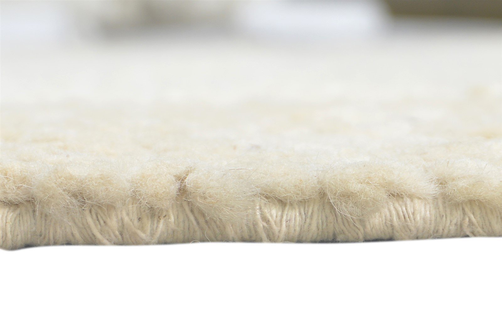 Wool Ivory Rug 5X8 Modern Hand Knotted Scandinavian Bordered Room Size Carpet 7860698808469