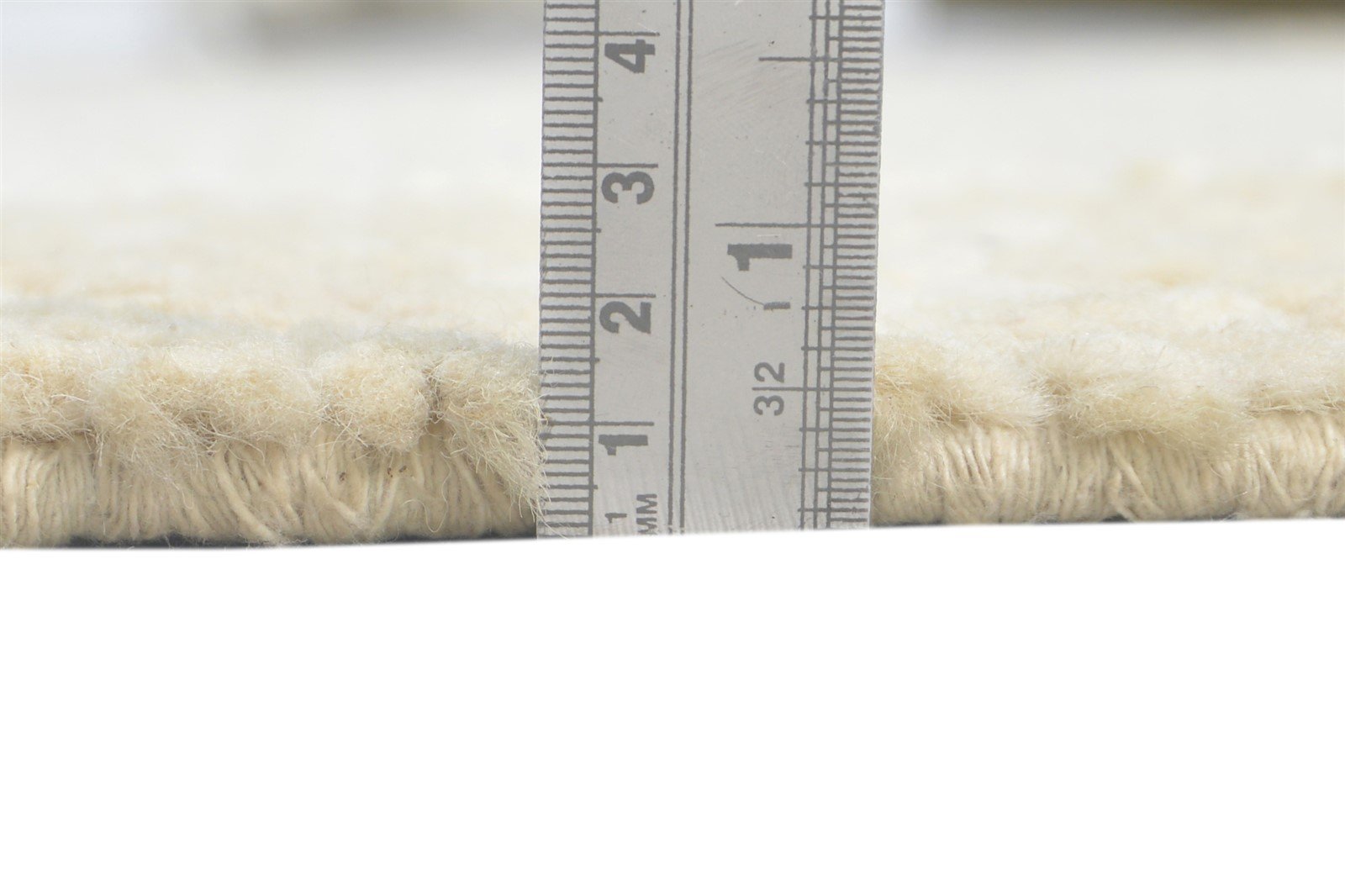 Wool Ivory Rug 5X8 Modern Hand Knotted Scandinavian Bordered Room Size Carpet 7860698808469